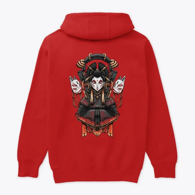 Oiran Kitsune Mask Hoodie