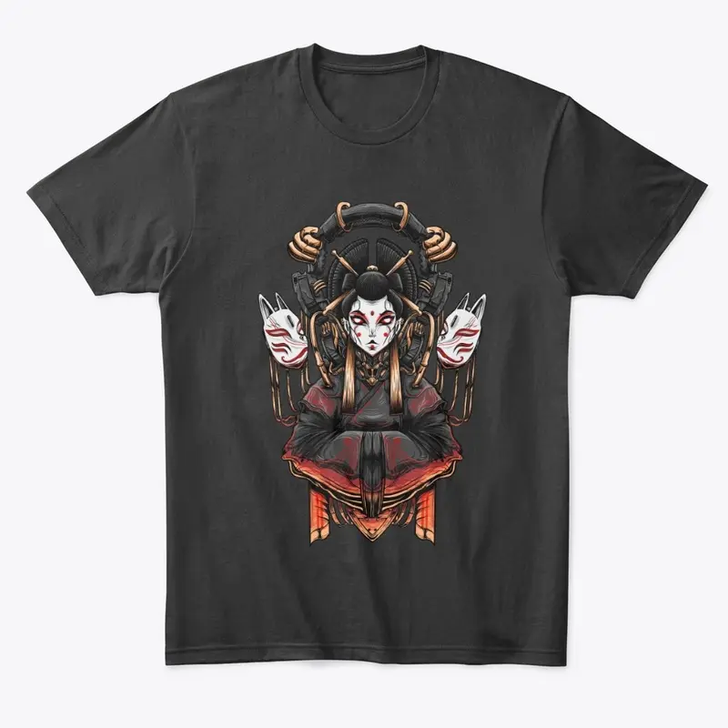 Oiran Kitsune Mask T-shirt