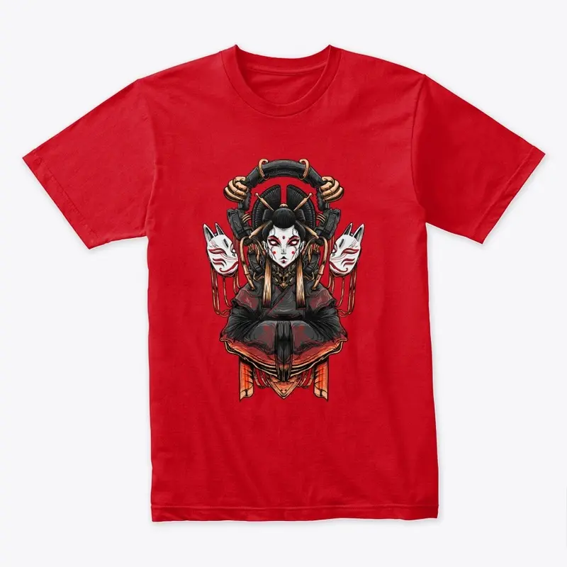 Oiran Kitsune Mask T-shirt