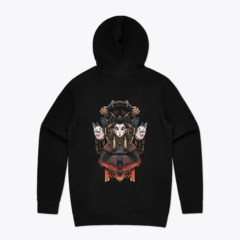 Oiran Kitsune Mask Hoodie