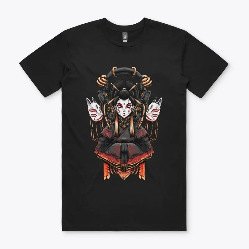 Oiran Kitsune Mask T-shirt